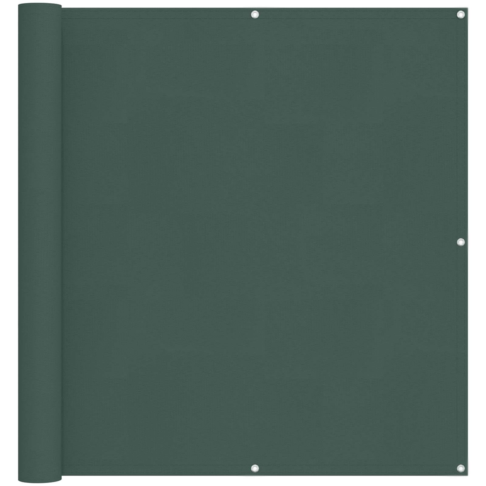 Écran de balcon vert foncé 110x300 cm en tissu oxford déperlant