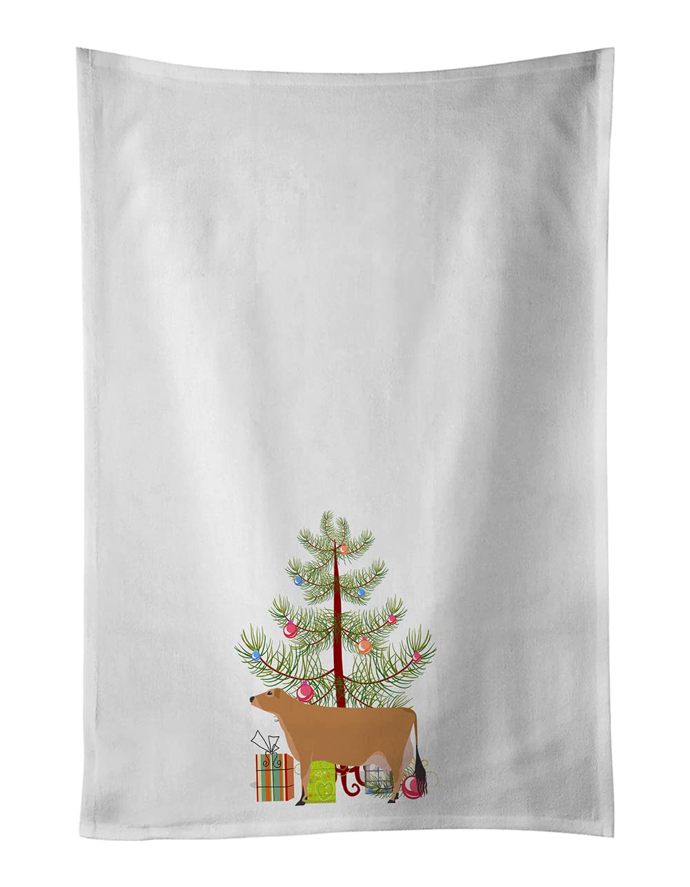 Jersey Cow - Juego de 2 Toallas de Cocina (diseño de Vaca, Color Blanco