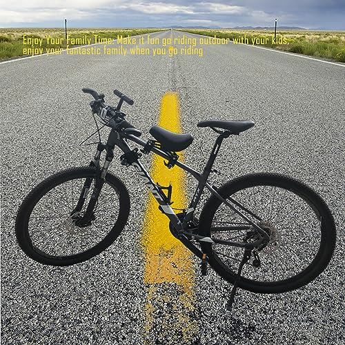 Image of Front Mounted Bicycle Seats for Children Kids Handlebars Foot Pedals Set Mountain Bike Child Seat Kids Bike Seat Suitable for MTB and City Bicycles