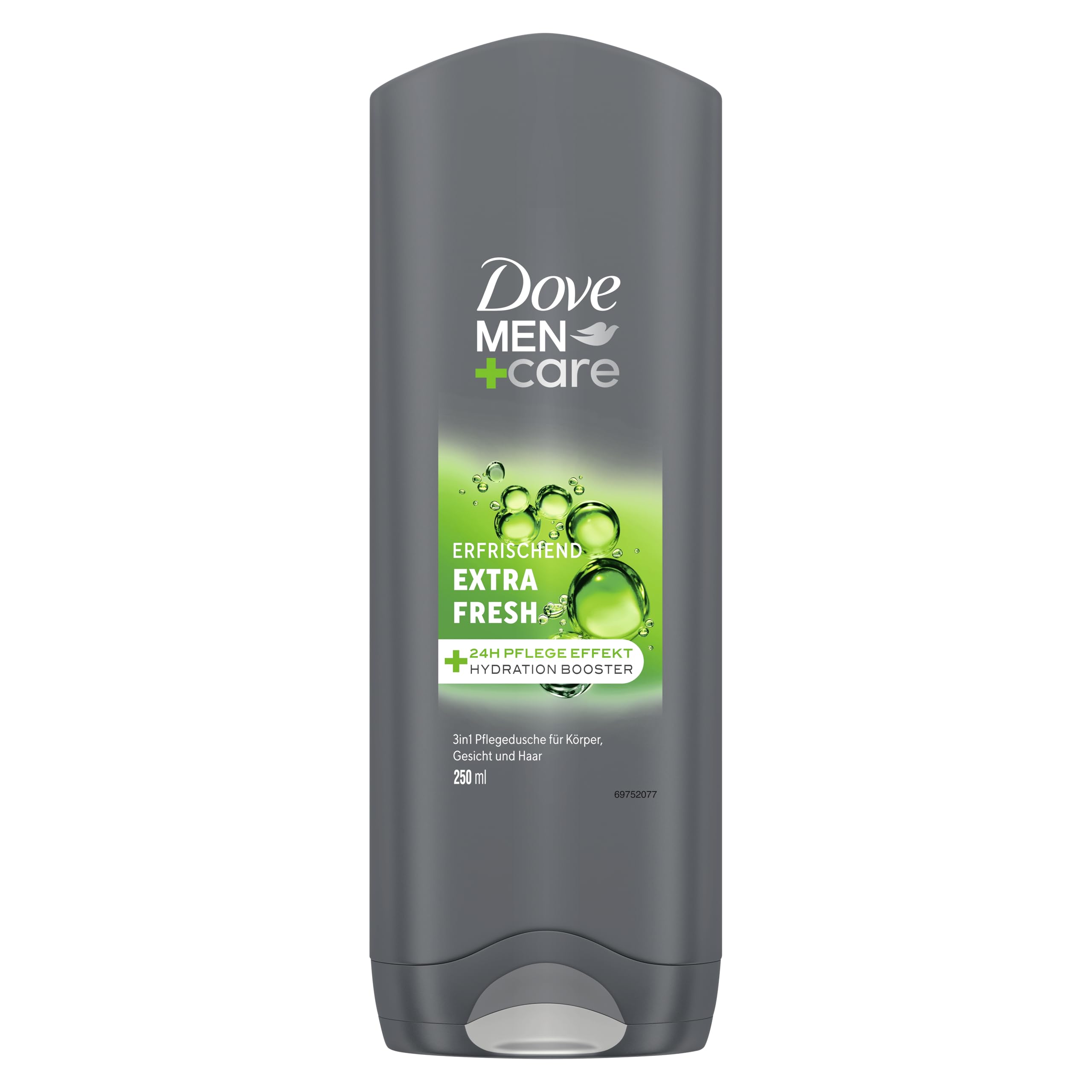 Dove Men+Care 3-in-1 Duschgel Extra Fresh Duschbad für Körper, Gesicht und Haar mit 24 Stunden Pflege Effekt 6x 250 ml