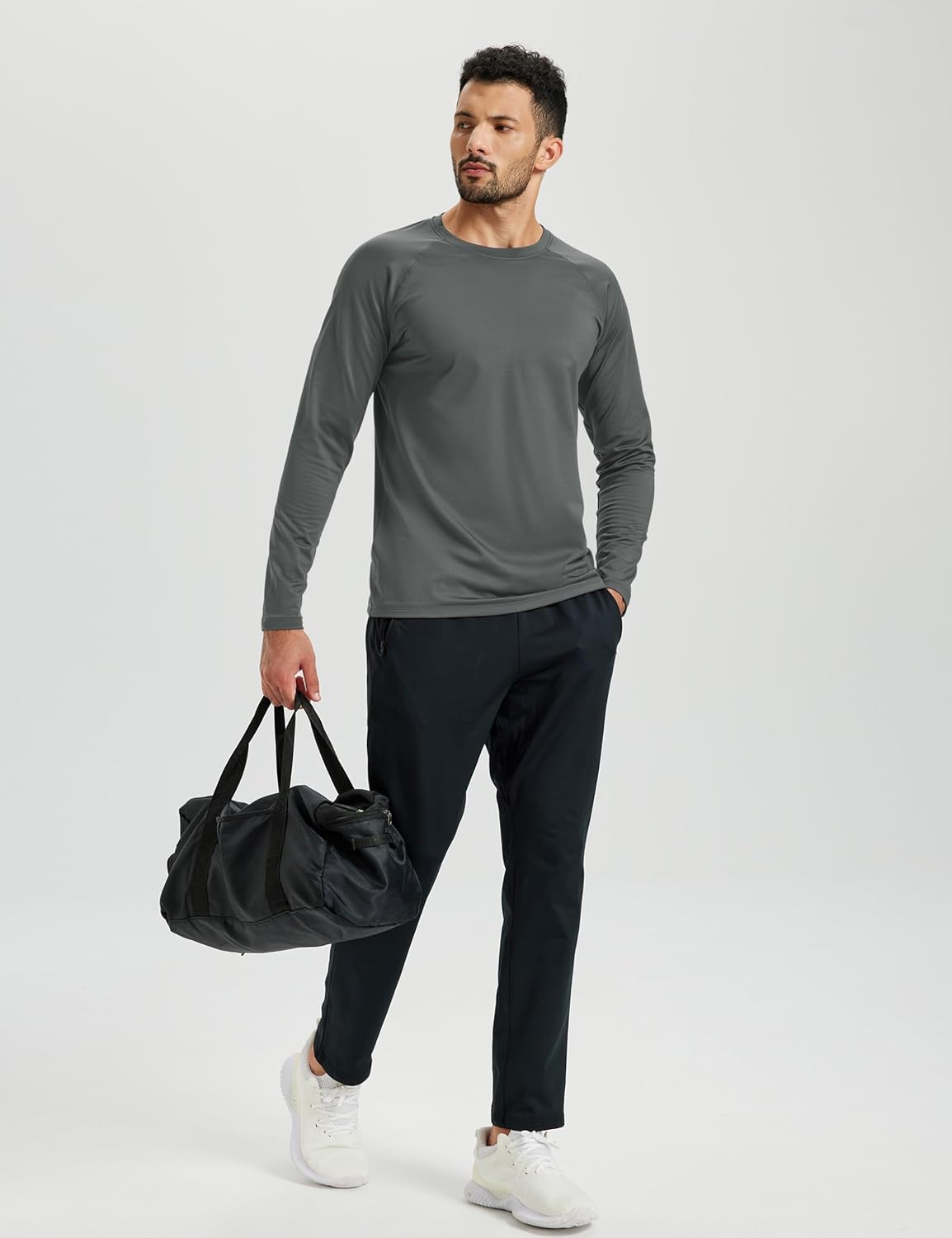 TACVASEN Men's Thermal Shirt Long Sleeve Fleece Lined Base Layer Lightweight Athletic Undershirt Winter Tops Workout - Image 6