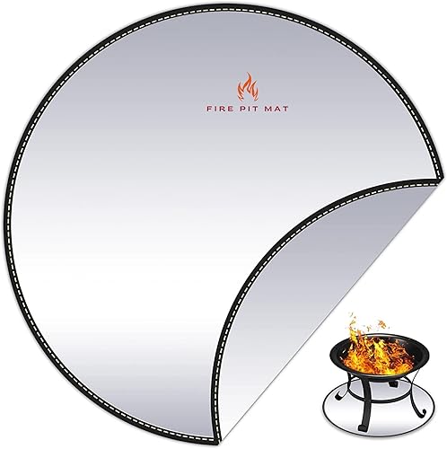 Gosal Tapetes para fogatas al aire libre para cubierta debajo de la hoguera, hoguera de patio de 48 x 48 pulgadas, alfombrillas para estufa