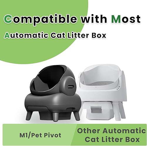 80 Count Litter Bags Compatible with NeakasaM1 and Pet Pivot Autoscooper 11 Open-Top Self-Cleaning Cat Litter Box, 4 Rolls Cat Litter Waste Receptacles Bags (80 Count)(1 Count (Pack of 80))