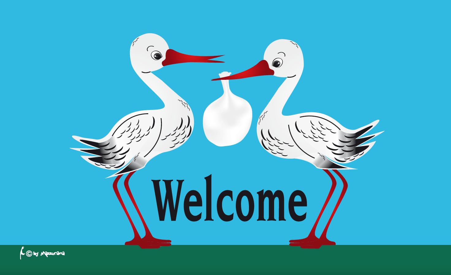 Drapeau Welcome Cigognes idéal pour sublimer votre jardin