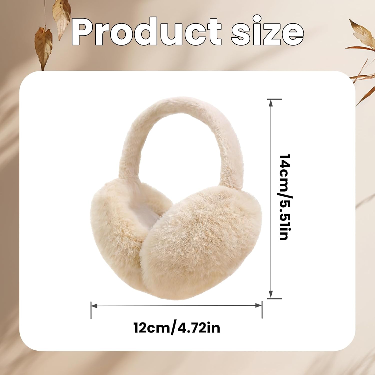 Ear Muffs for Winter Women Men, Faux Fur Earmuffs, Fluffy Ear Warmers, Foldable Ear Warmer Earmuffs - Image 2