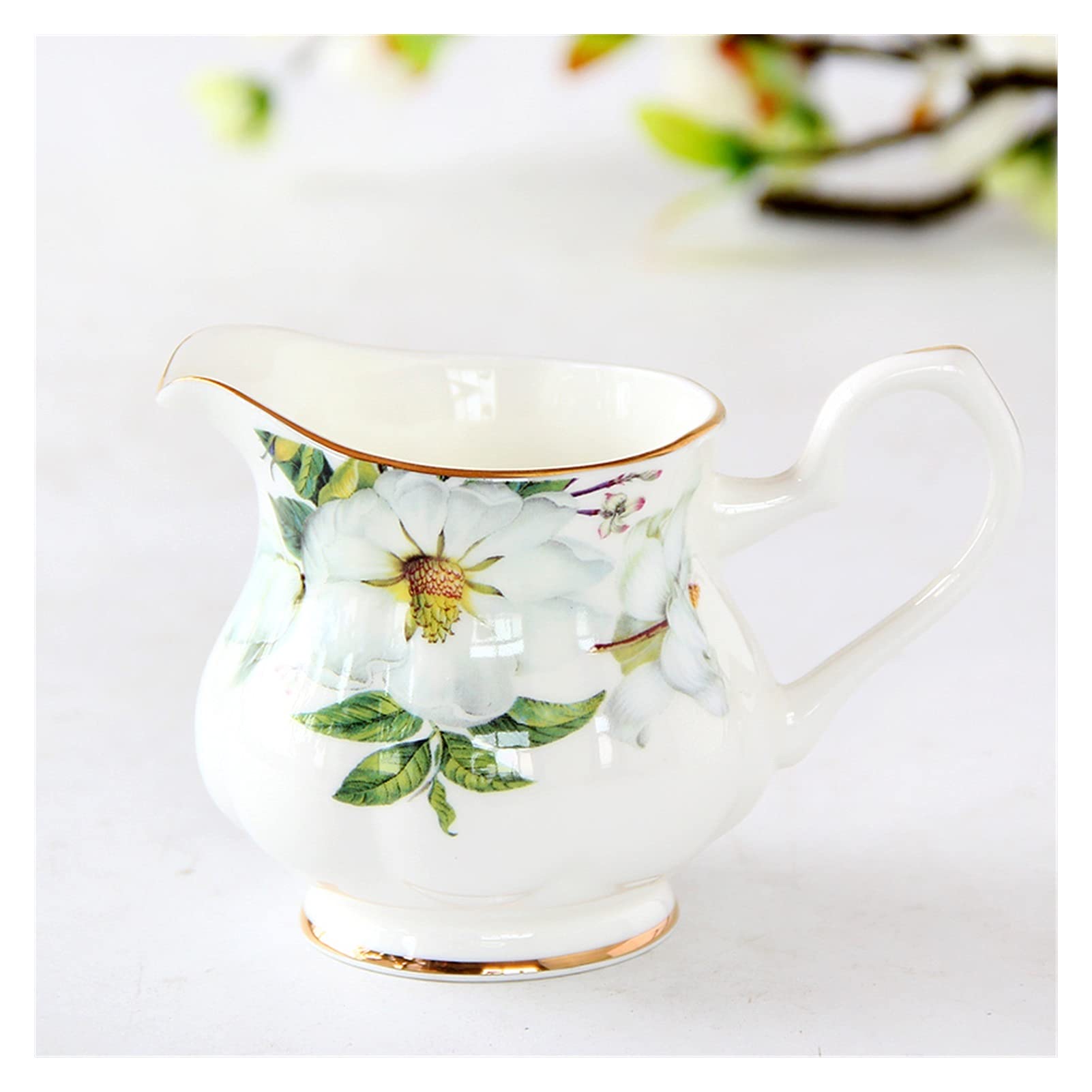 Service à café en Porcelaine, pichet à Lait, pichet à thé en céramique pour la Maison (Fuji 270ml)