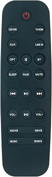 AULCMEET Replace Remote Control Compatible with Nakamichi NK12 Soundbar | Surround Sound Bar Home Theater