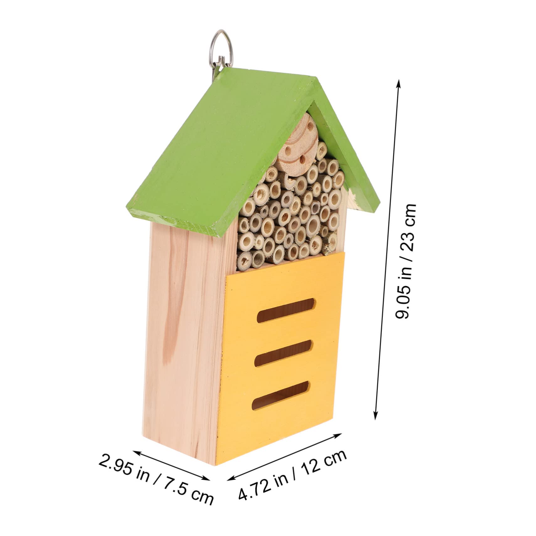 BESTonZON Dekoratives Insektenhaus Grüne Gartenhütte für Bienen und Marienkäfer Wetterfest zur Bestäubung
