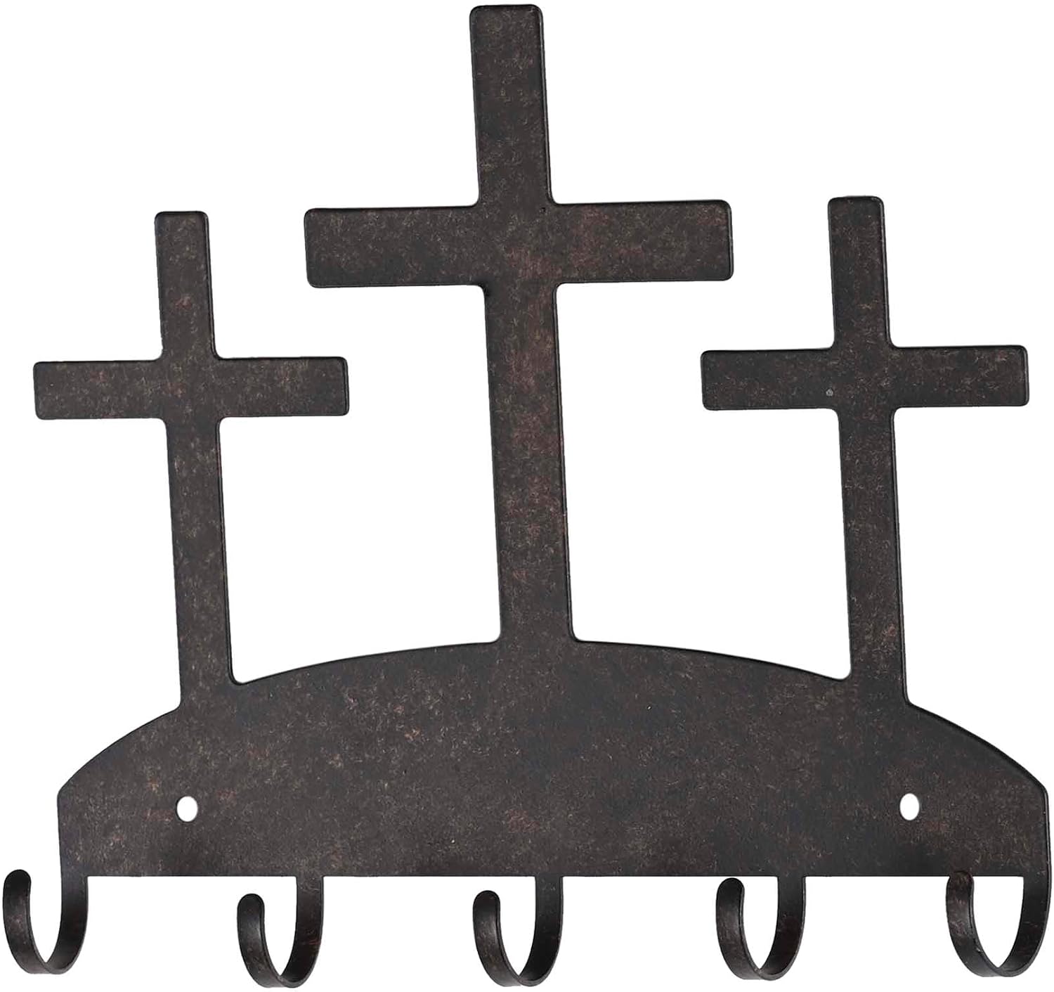 Dicksons Calvary Crosses Rebellion Repentance Redemption 6 x 7 Inch Dark Bronze Sheet Iron Multipurpose Utility Key Hook