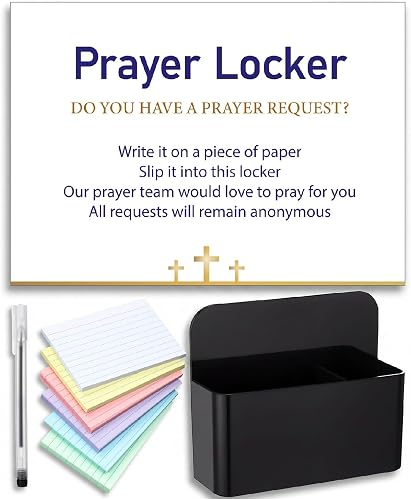 Gueevin 153 Pcs Prayer Request Cards with Magnetic Prayer Locker Pen Holder for 