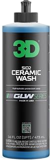 3D GLW Series SiO2 Ceramic Wash & Wax Soap - pH Neutral Car Shampoo, Hydrophobic Protection, Deep Gloss & Scratch-Free Clean | 16oz
