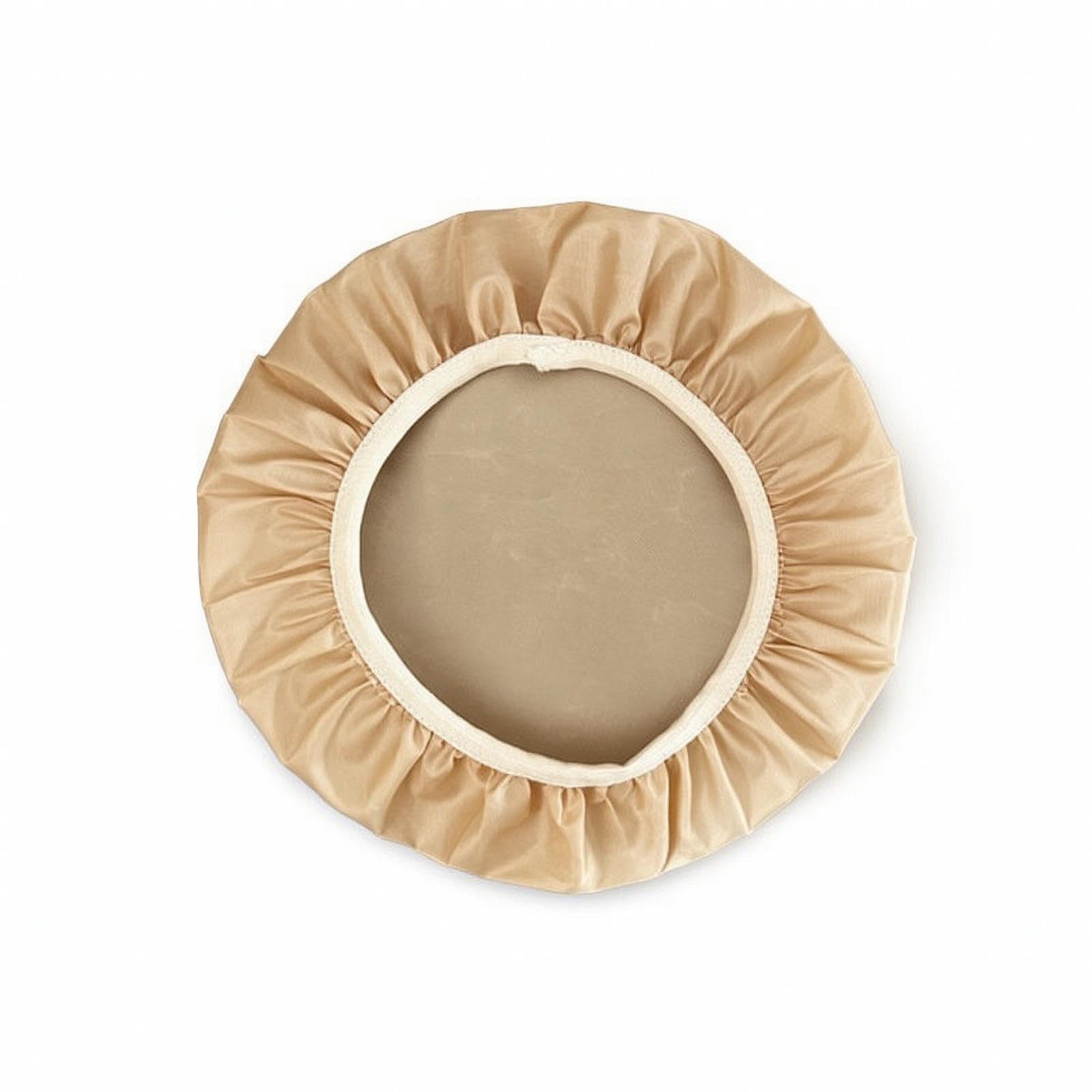 Lamp Shade Cover Ruffled Textile Light Diffusing Cover Pull-on Overhead Light Cover for Infant, Young Children, Nursery, Bedroom Beige S-image-36