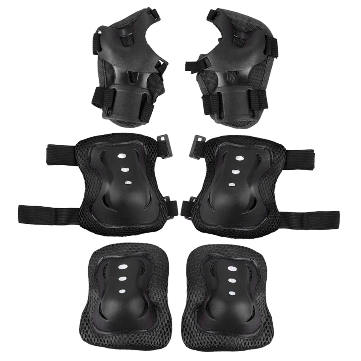 GALPADA Knee Elbow Pads Set for Boys and Girls 6 Pieces Protective Gear for Cycling Skateboarding