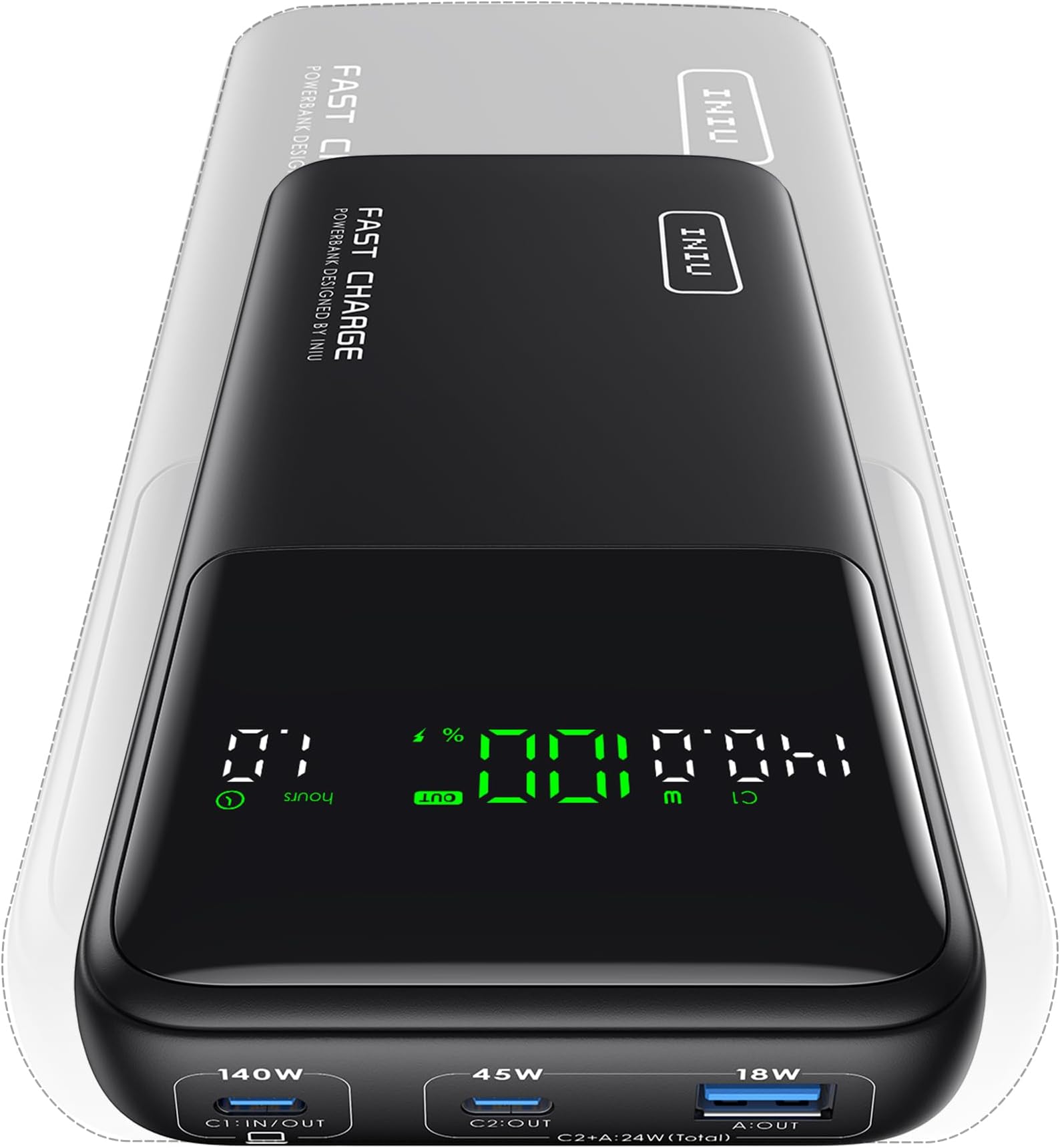 25000mAh Power Bank, Compact High Capacity 140W Laptop Portable Charger, USB C Tablet Powerbank, Digital Display Phone Charger for iPhone 17 16, Samsung, iPad, MacBook, Laptop, Emergency etc