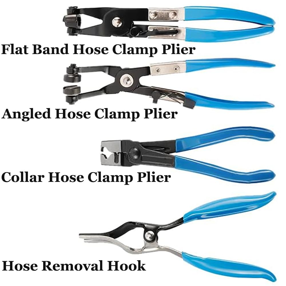 KOUTIANWU Hose Clamp Pliers Set Hose Clamps Pliers Collar Pliers Pliers Hose Clamp Pliers Tool for Car Cooler (Blue) - Image 3
