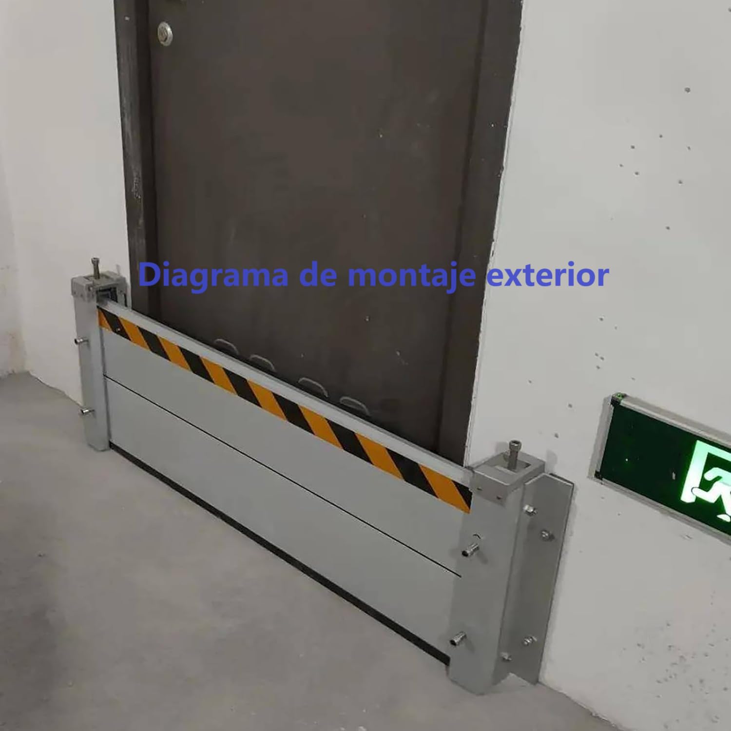 Aluminio Barrera contra inundaciones, Barrera anti inundaciones, Protección contra inundaciones de puertas, Puede utilizarse en garajes, fábricas, metros, entradas y salidas de viviendas (90 * 60cm)