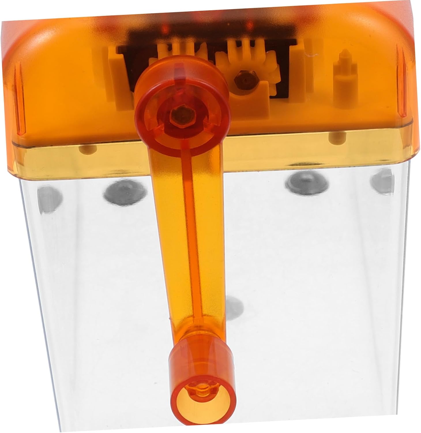 Unomor Manual Mini Paper Shredder Portable Office Document Cutter with Built Collection Box No Power Needed Transparent Design for Secure Shredding of Bills Notes and Photos at Home
