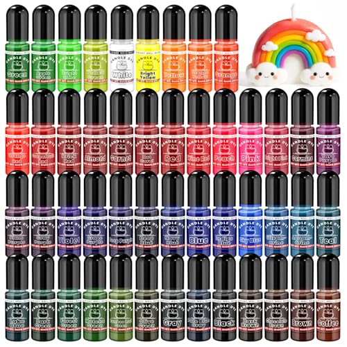 Candle Dye - 48 Colors Liquid Candle Color Dye