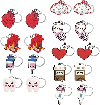 18 Pcs Nurse Appreciation Gifts, Nursing Keychains for CNA RN Graduation