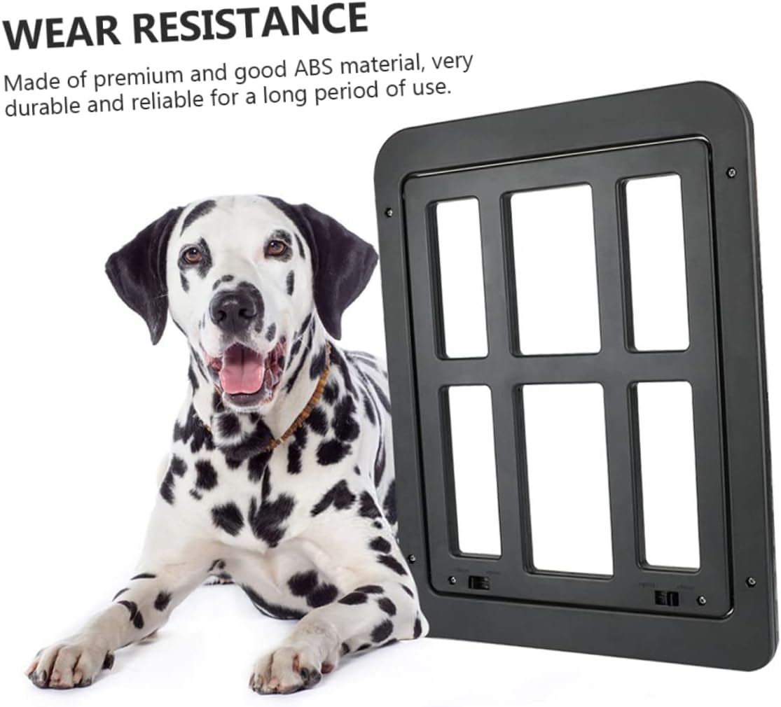 1 Set Lockable Screen Gate for Dogs Cats Durable to Install for Screen Doors Windows Convenient Access for Pets