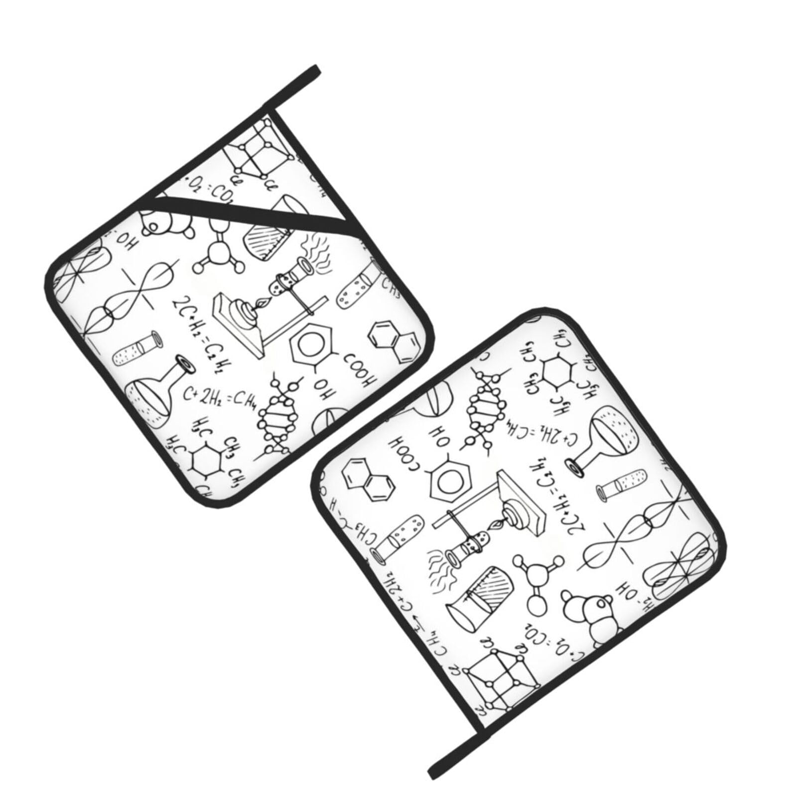 Chemistry Print-r18395 Printed Oven Pot Holders Set of 2 Pcs Heat Resistant Kitchen Microwave Potholders for Cooking Baking Grilling
