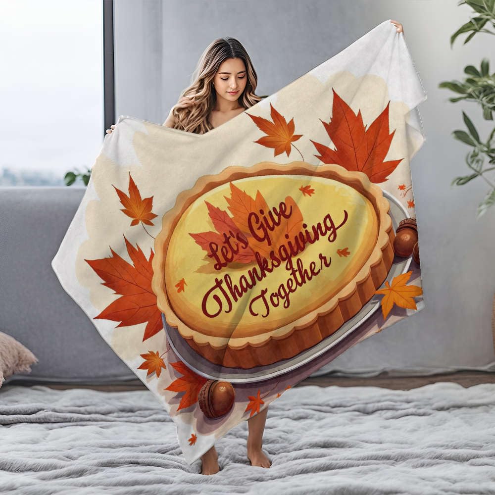 Couverture en peluche Thanksgiving, le cadeau de flanelle idéal en 125x150