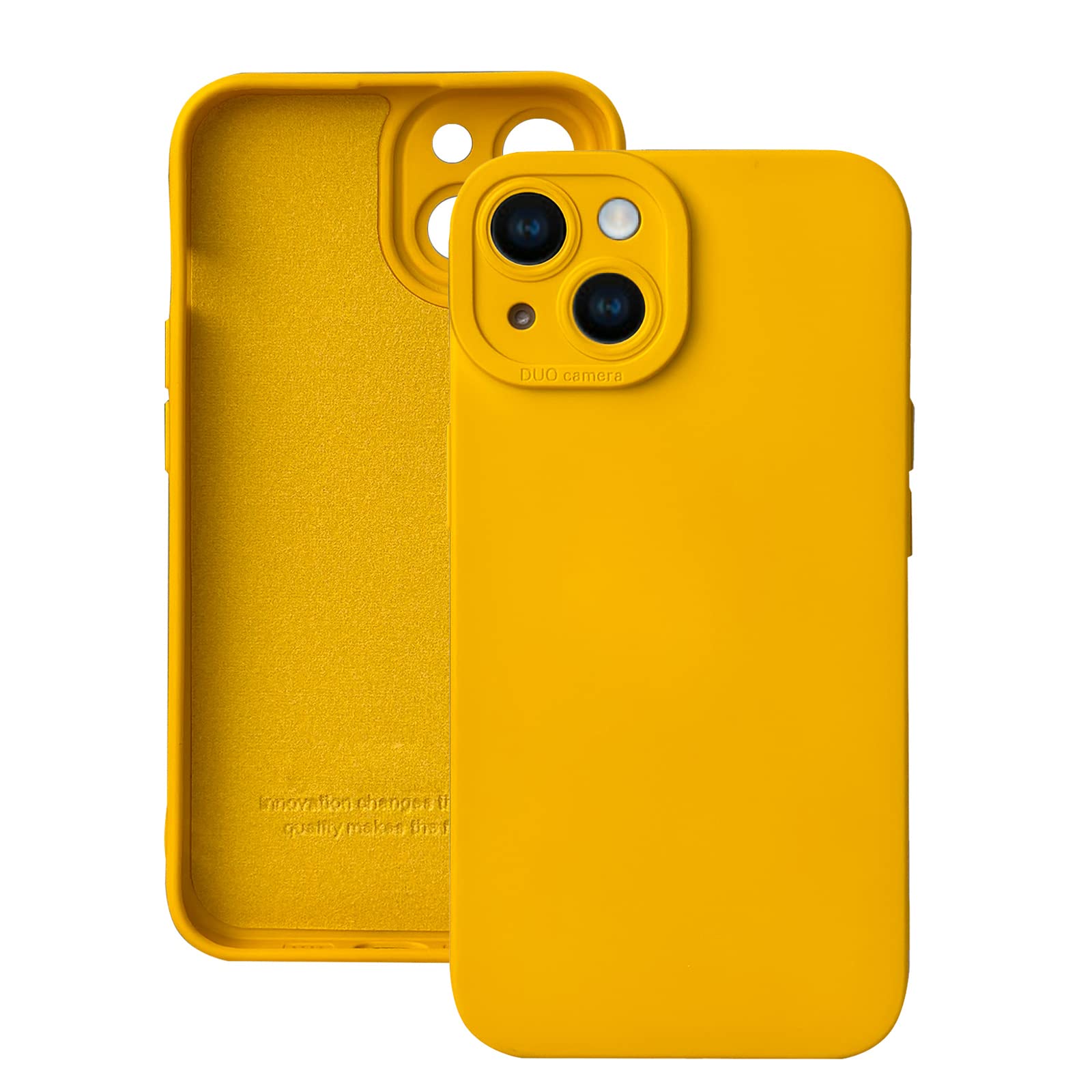 Amazon.com: LOOKSEVEN for iPhone 13 Case, Yellow Silicone TPU