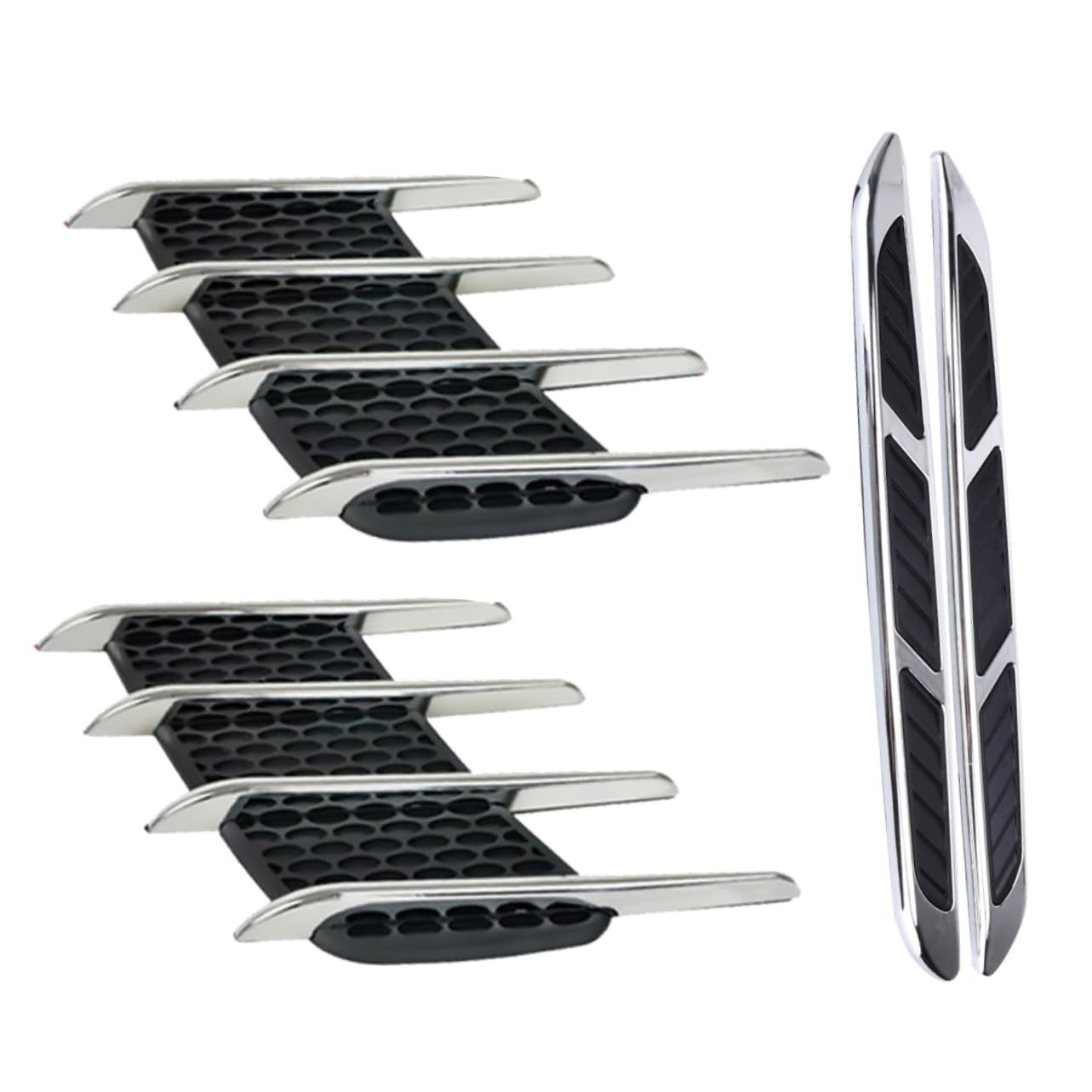 Cabilock 2Pairs Shark Simulated Air Outlet Vents for Car Hood Decoration Car Outlet Paste and Vent Sticker Stylish Engine Cover Trim for Custom Vehicle Appearance