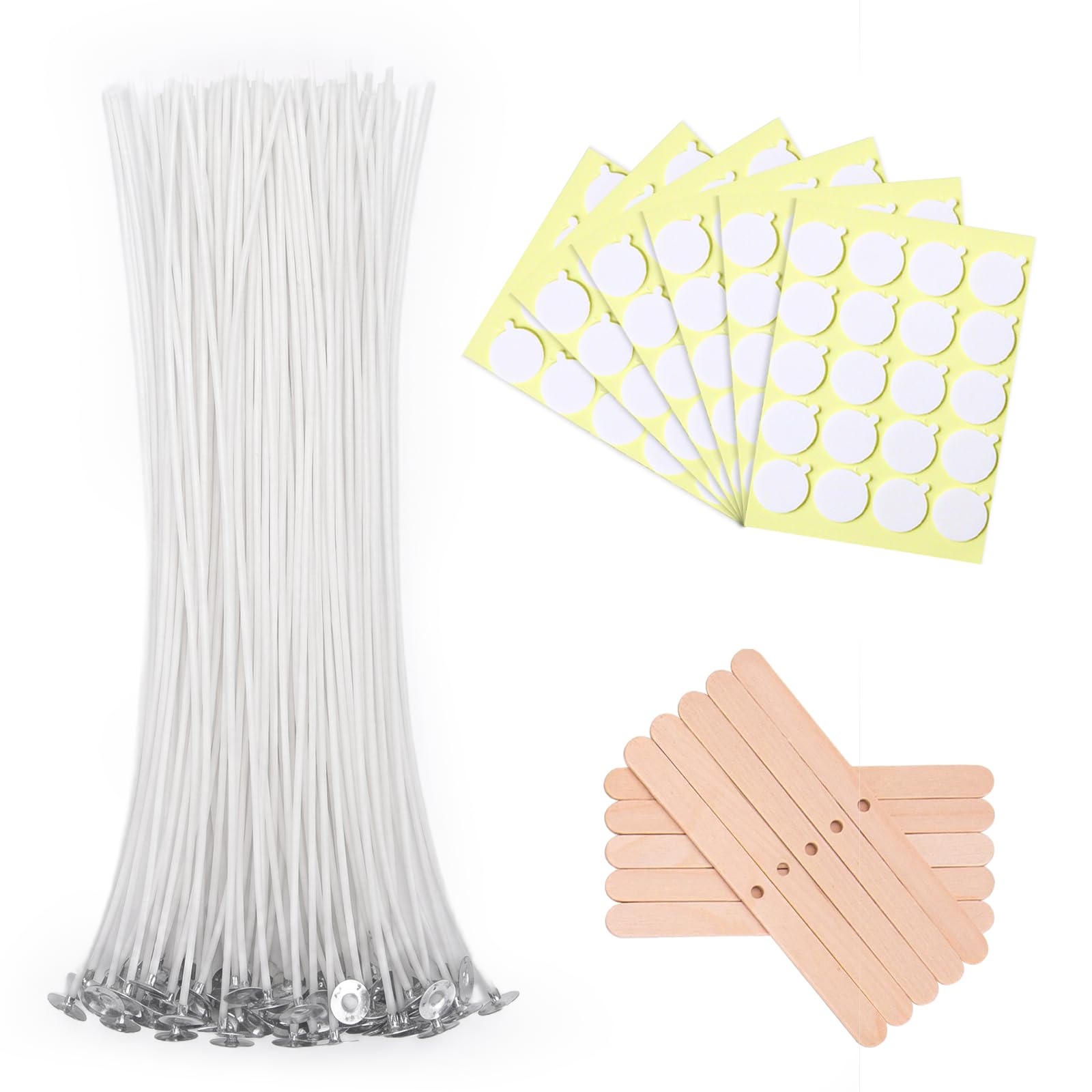 Candle Making Wicks - 160 Pcs Pre-Waxed -8