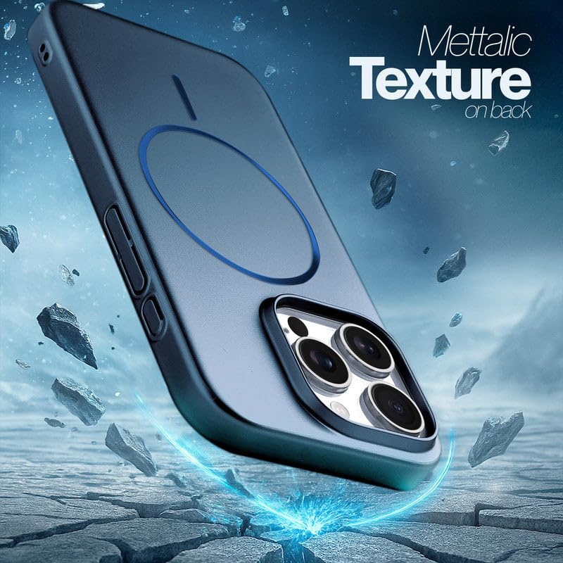Image of AIBEX Ultra-Thin Mag-Saf Back Cover Case Compatible with iPhone 15 Pro Max| Slim Fit Scratch-Resistant Matte | Magnetic Wireless Charging | Microfibre Lining | Camera Protection (PC Material) - Black