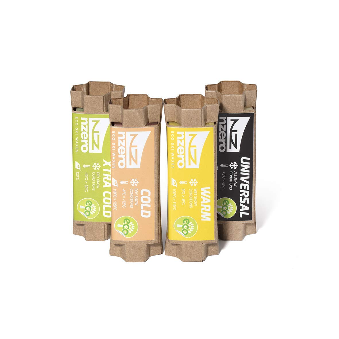 N-ZERO Bloques Cera Eco Universal | Cera Vegetal Orgánica | Esquí Snow