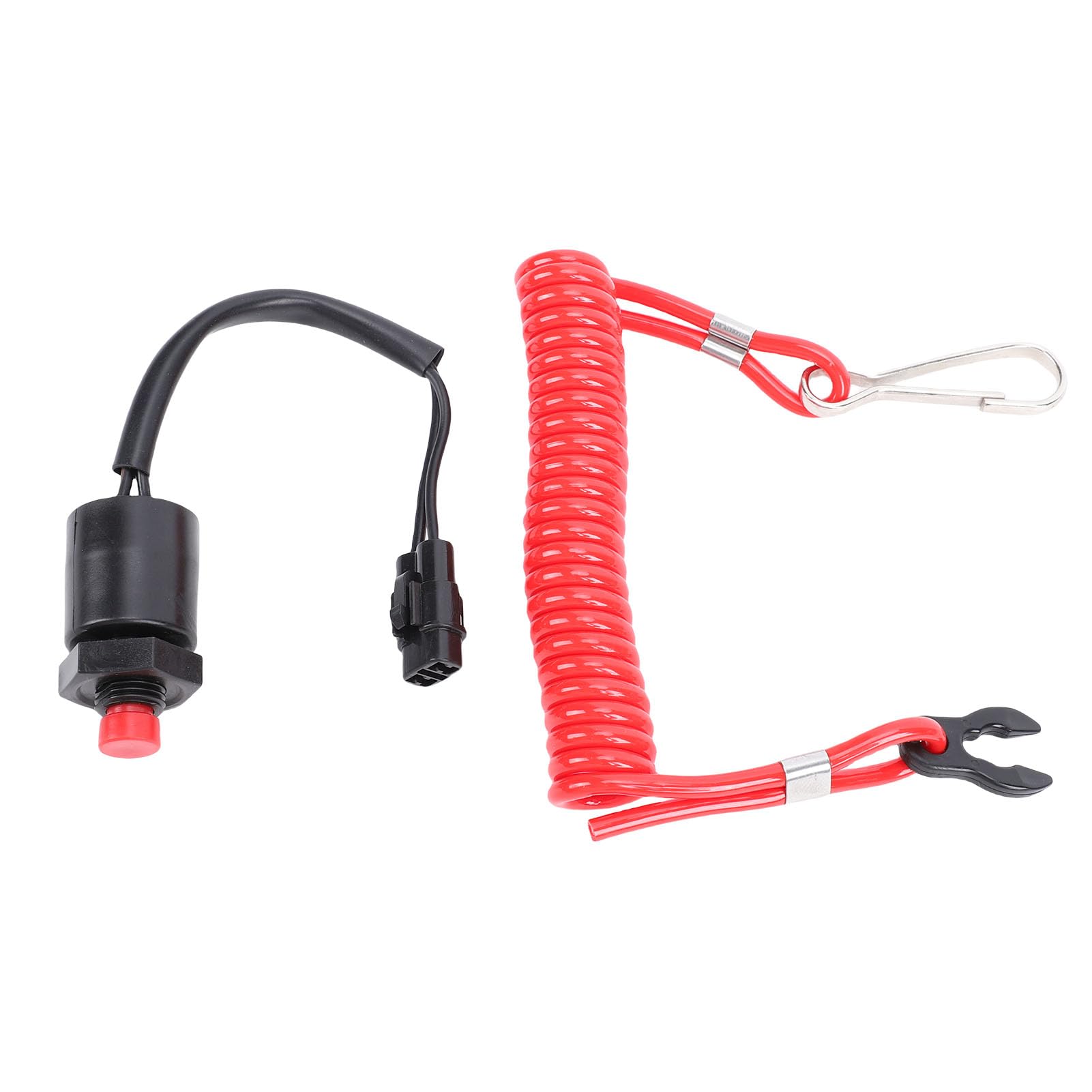 Cordón de Seguridad para Interruptor de Parada de Emergencia de Motor de Barco 37820 93J05 Reemplazo para Fueraborda 8-300 Caballos de Fuerza 4 Tiempos ABS Metal para Operaciones de Agua de
