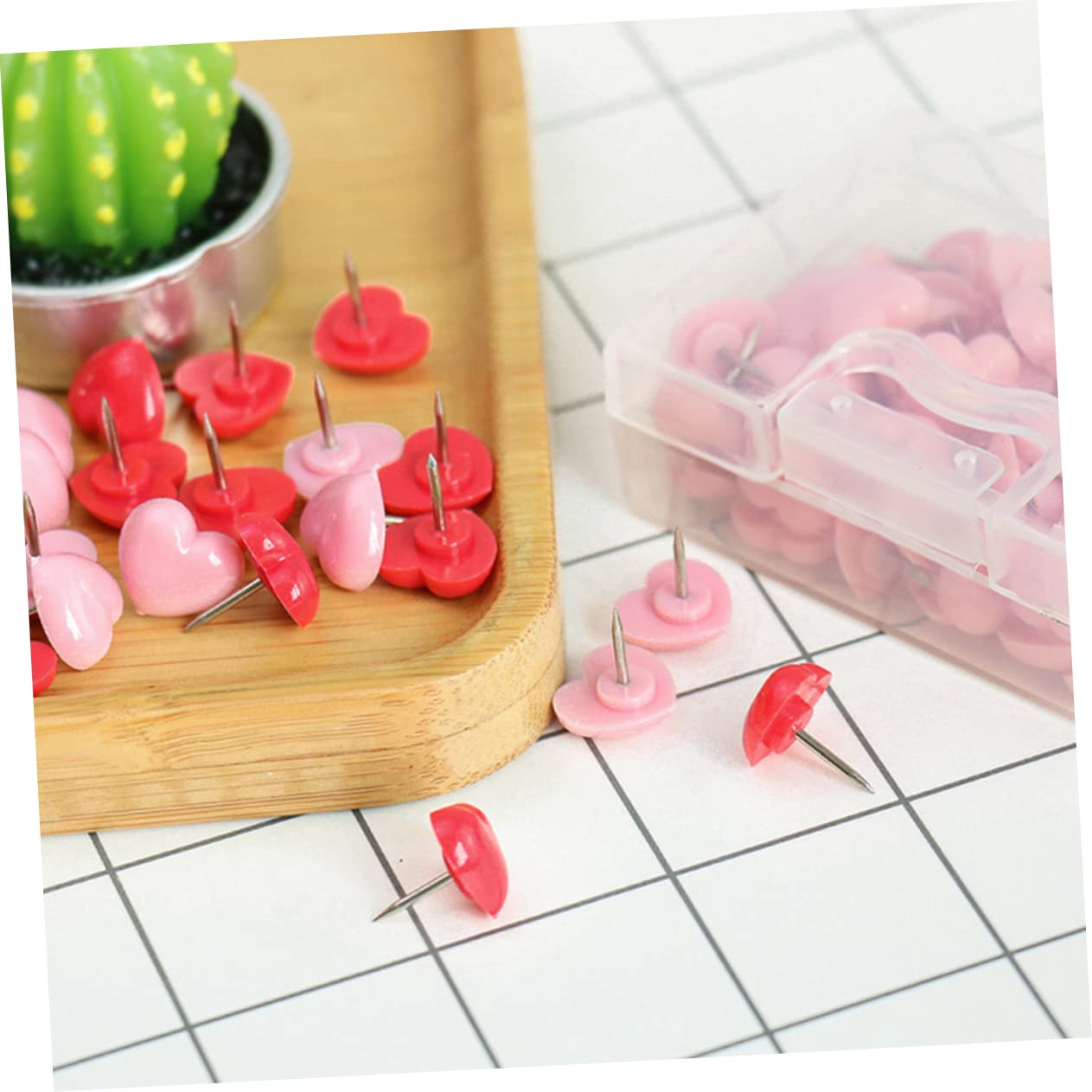 100stücke Herzförmige Pushpins Bunte Korktafel-nadeln Vielseitige Stecknadeln Für Pinnwände Karten Und Einfach Zu Handhaben Und Langlebig