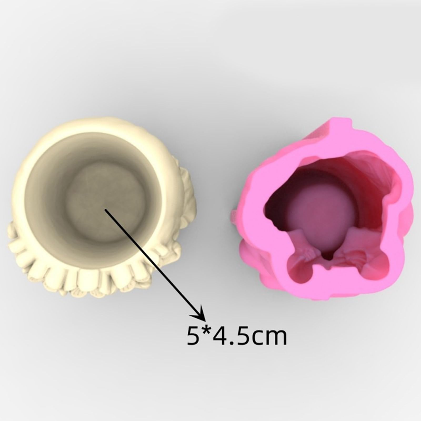 4 pièces Fille Fleur Silicone Moule Béton Chandelier Résine Moule Succulent Planteur Moules Artisanat Décorations pour la Maison Silicone