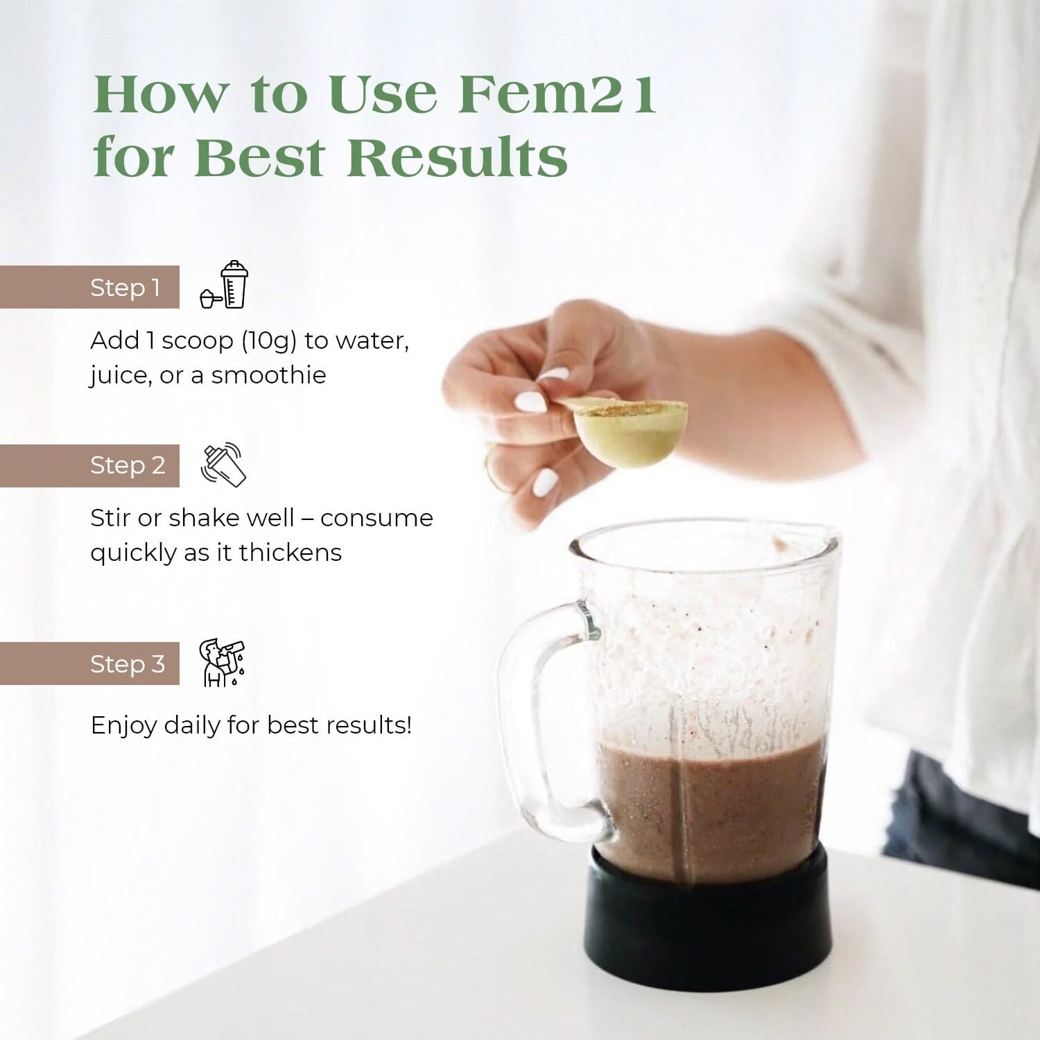 Nutritional Supplement for Women, Herbal Blend with 21 Superfoods for Women’s Wellness and Vitality, with Prebiotics, Probiotics and Antioxidants, 1-Month Supply, 300 g