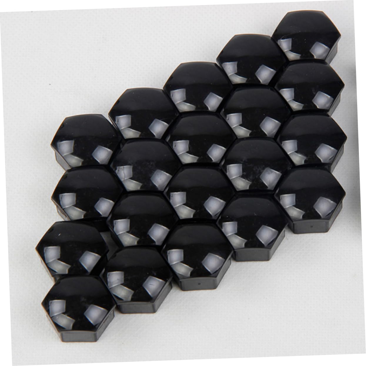 MUCKLILY Wheel Nut Covers for Car Bike 40pcs Black Plastic Hexagon Socket Nuts Decorative Wheel Bolts Sealing Leakproof Small Size