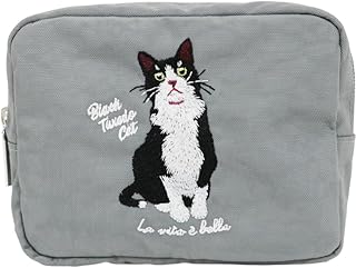 アニマル刺繍ポーチ ポーチ ハチワレ