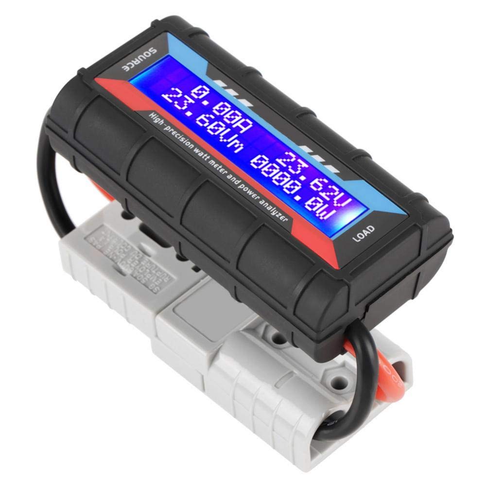 Hilitand 130A 8V~60V High Precision Watt Meter Voltage Amp Meter Power Analyzer Checker Analyzer Performance Monitor With Lcd Screen For Rc, Battery, Solar, Wind Power(130A)