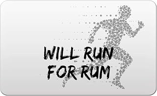 Makoroni - WILL RUN FOR RUM Run Runner Refrigerator Wall Magnet 2.75x3.5 inc Des#47