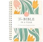 KBBYT The Bible In A Year: Spiral Bible Study Guide, 52-Week Bible Study Plan, A Yearlong Bible Study for Women (8.27 * 5.83inch)
