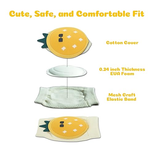 Miniatura 3 de Almohadillas protectoras para rodillas para bebés (piña)