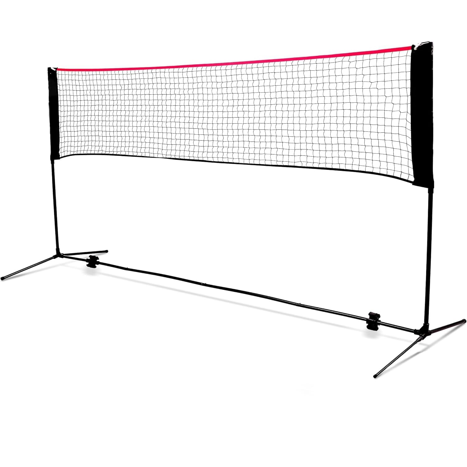 Hacer 6.1M Badminton Net with Foldable Stand Poles & Carry Bag for Outdoor Indoor Backyard School Beach Garden Volleyball and Tennis