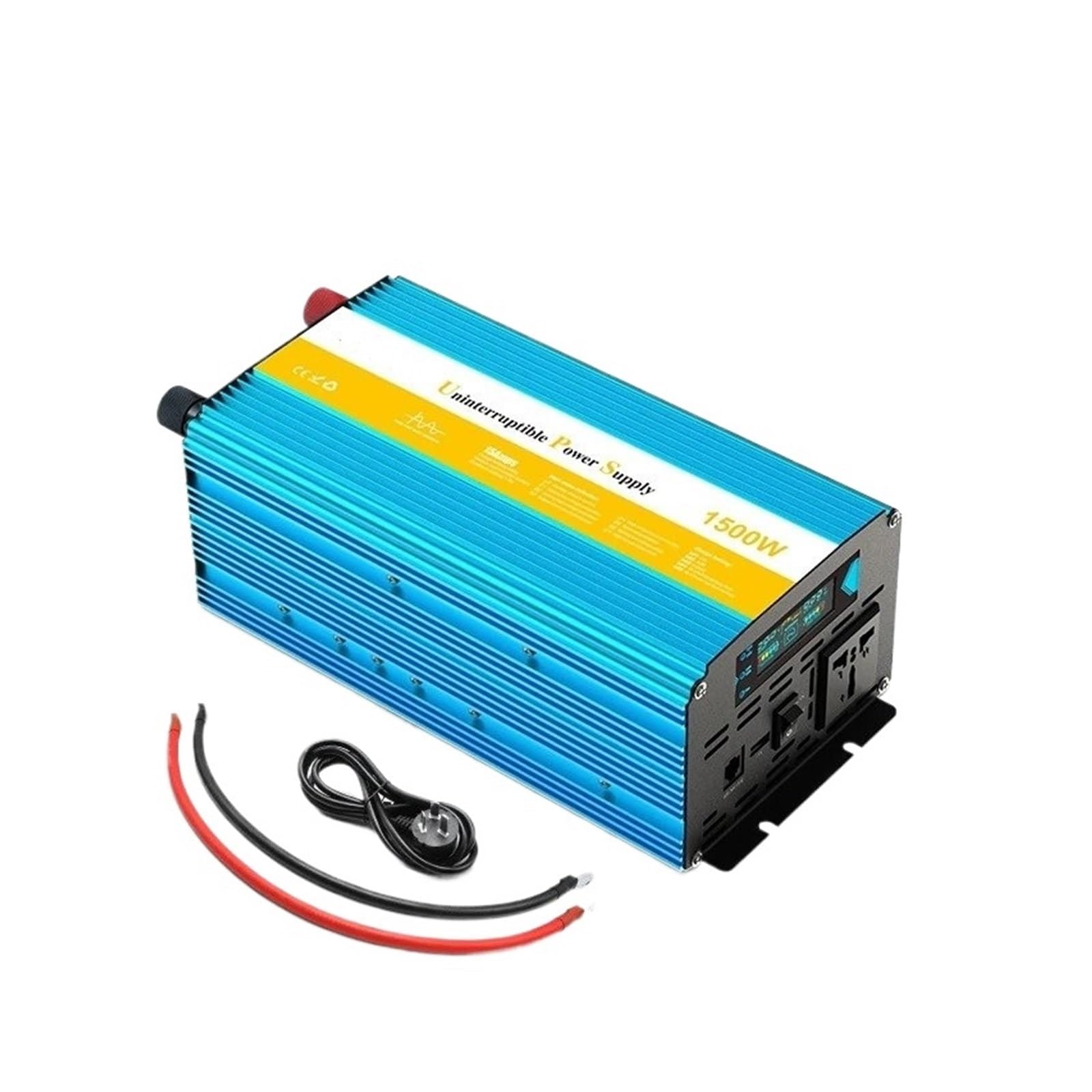 Inversor Corriente para Coche UPS 3000W 4000W 6000W 8000W CC 12V 24V A CA 220V Transformador Onda Sinusoidal Pura Batería Respaldo Portátil(220V(60HZ),1500W 3000W)