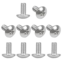 Vista 138 de MroMax Tornillos de máquina M2.0.197 x 0.157 in Tornillos Phillips Cross Truss Head Tornillo 304 Pernos de sujeción de acero inoxidable 15pcs