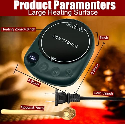 Miniatura 7 de Calentador de taza de café, calentador de tazas con apagado automático de 50 W, calentador de café inteligente con 5 ajustes de temperatura y