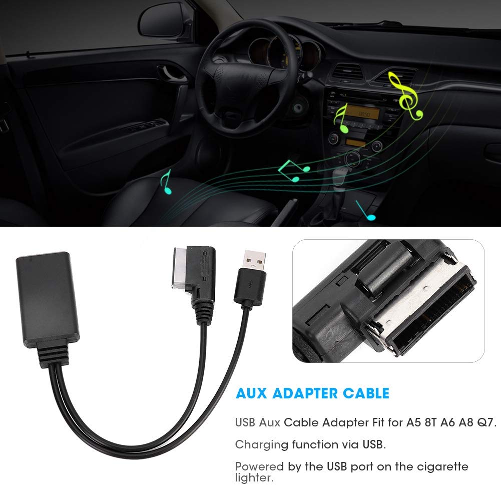 Cavo Adattatore USB AUX, Cavo Adattatore o Bluetooth Radio Stereo MP3 per Auto 8T 4F A8 4E 7L AMI MMI 2G
