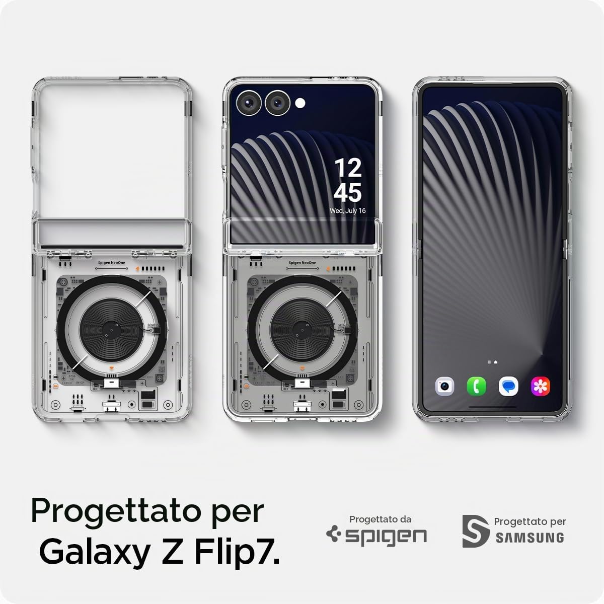 Spigen Cover Ultra Hybrid Pro MagFit Compatibile con Samsung Galaxy Z Flip 7 - Neo One