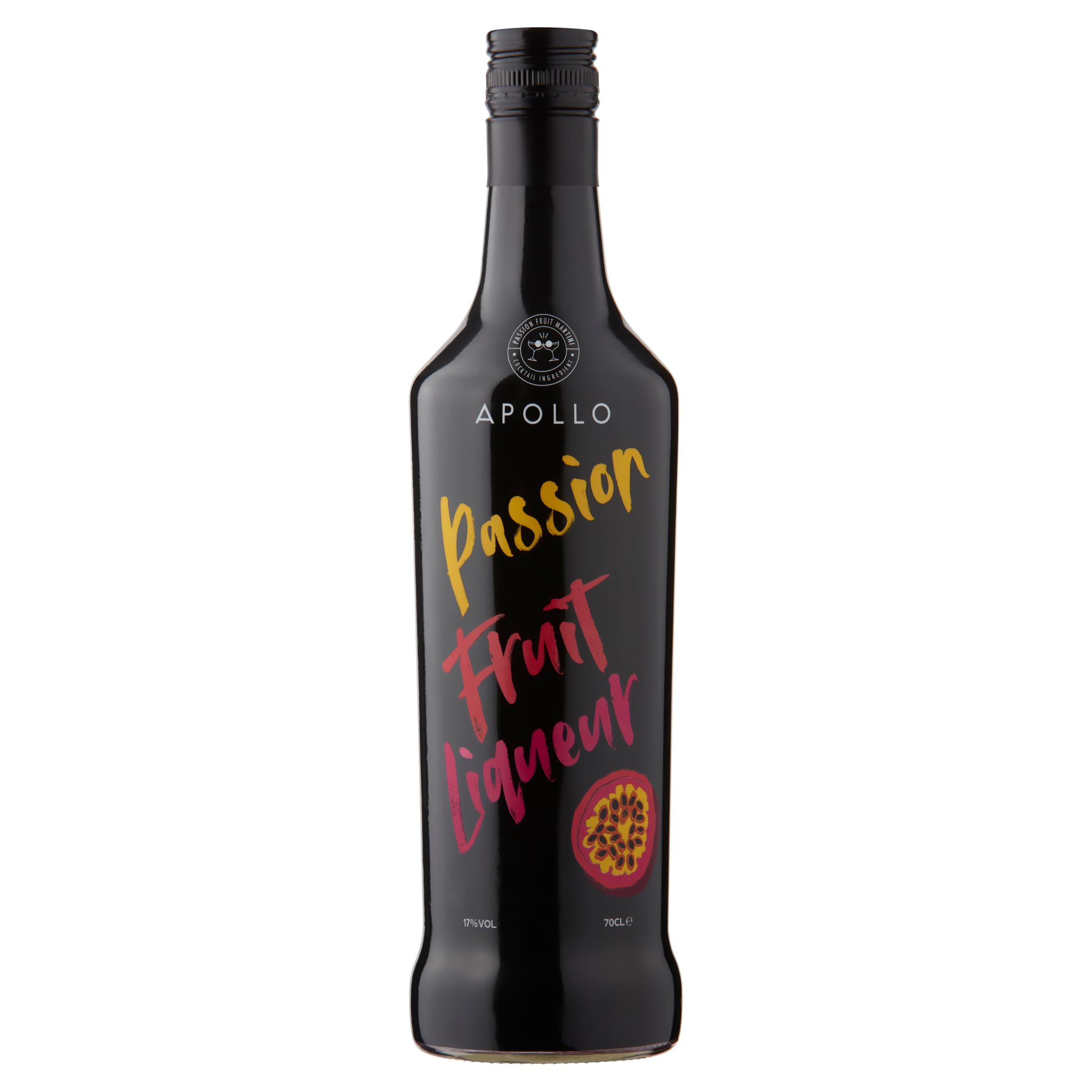 Apollo Passion Fruit Liqueur, for Passionfruit Cocktails & Pornstar Martini, Artisan Real Fruit Flavoured Liquor, 17% Alcohol Drink, Classic Cocktail Ingredient & Natural Flavour for Home Bar, 70cl