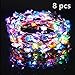 Produktbild Fansport 8 pc Led Blumenkranz Garland Stirnband Dekorative Leucht Böhmen Blumen Crown Floral Headpiece Für Valentinstag Stirnband Party