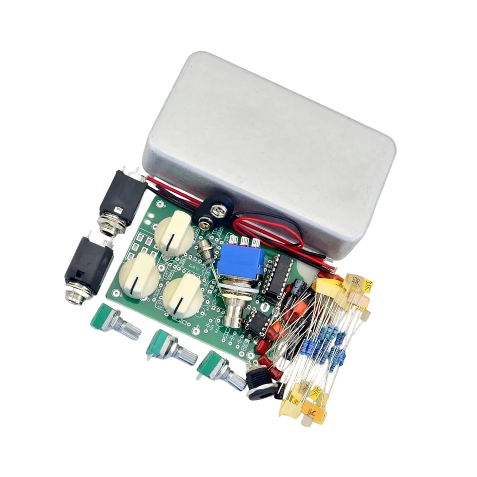Zestaw Efektów Gitarowych DIY Delay Z Profesjonalnymi Akcesoriami Do Instrumentów W Kolorze Srebrnym